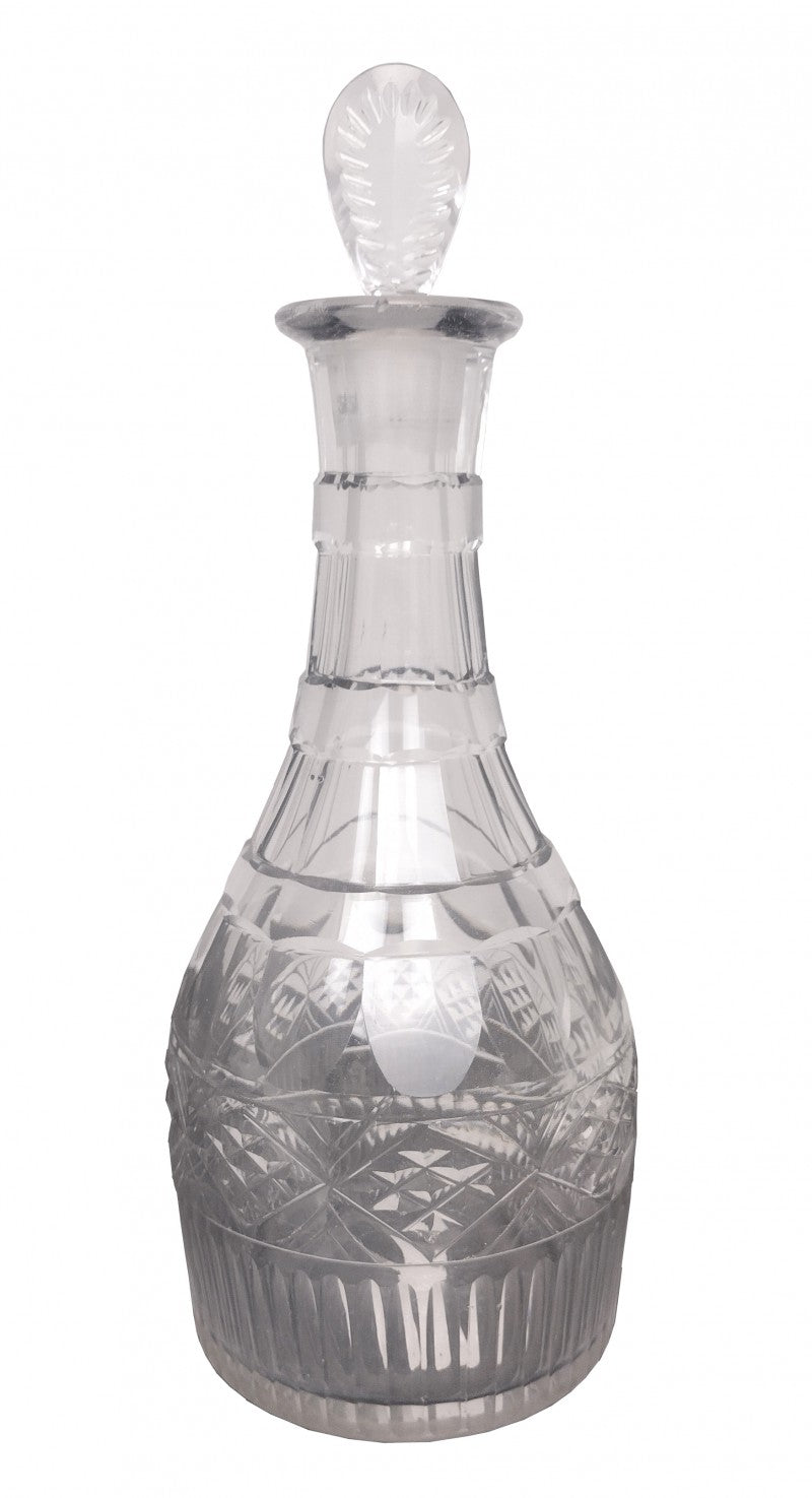 Victorian Antique Hand Cut Lead Crystal Decanter