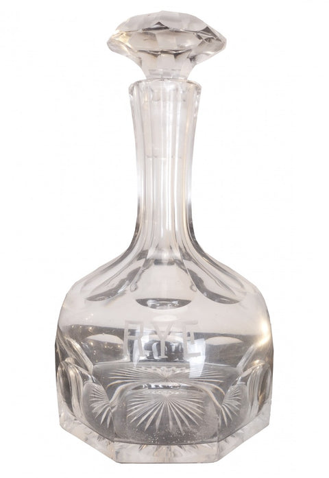 Early Victorian Antique Cut Crystal Decanter