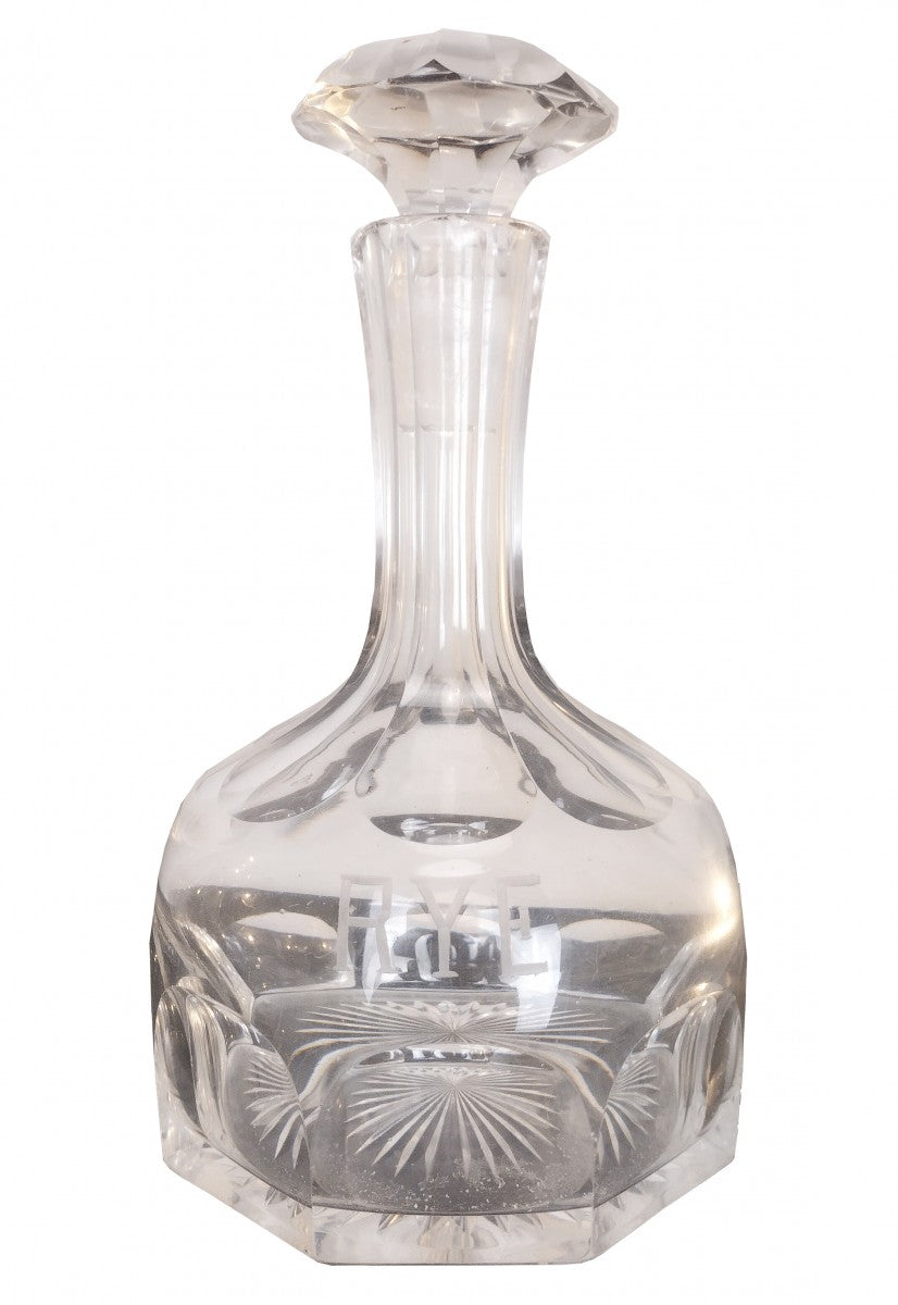 Early Victorian Antique Cut Crystal Decanter