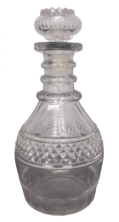 Antique Cut Lead Crystal Decanter