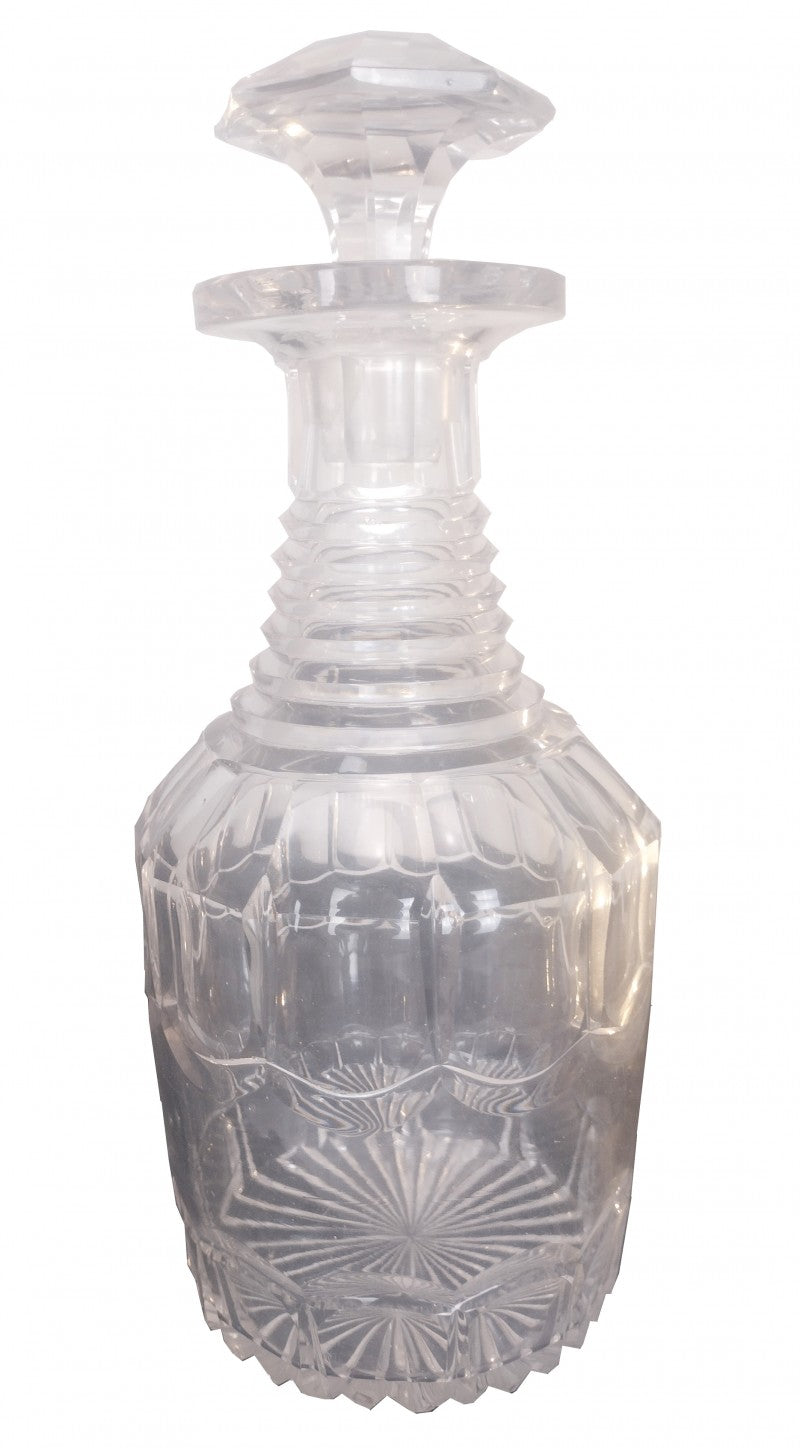 Antique Hand Cut Lead Crystal Decanter