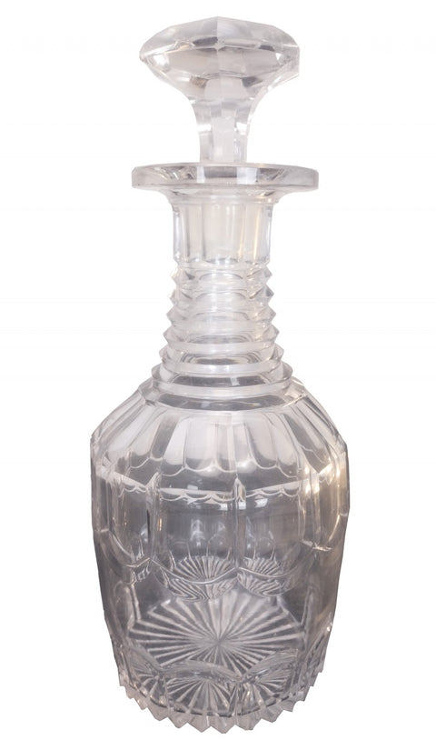 Antique Hand Cut Lead Crystal Decanter