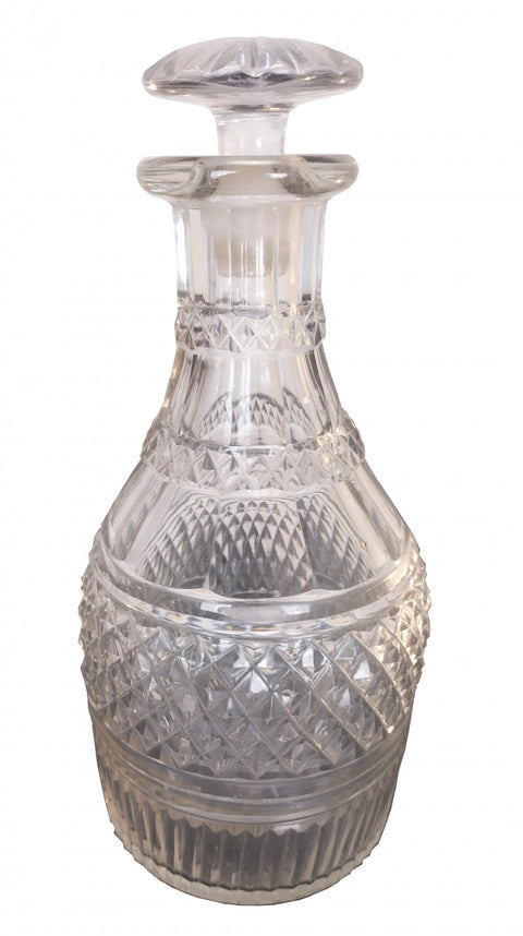 Antique Hand Cut Lead Crystal Decanter