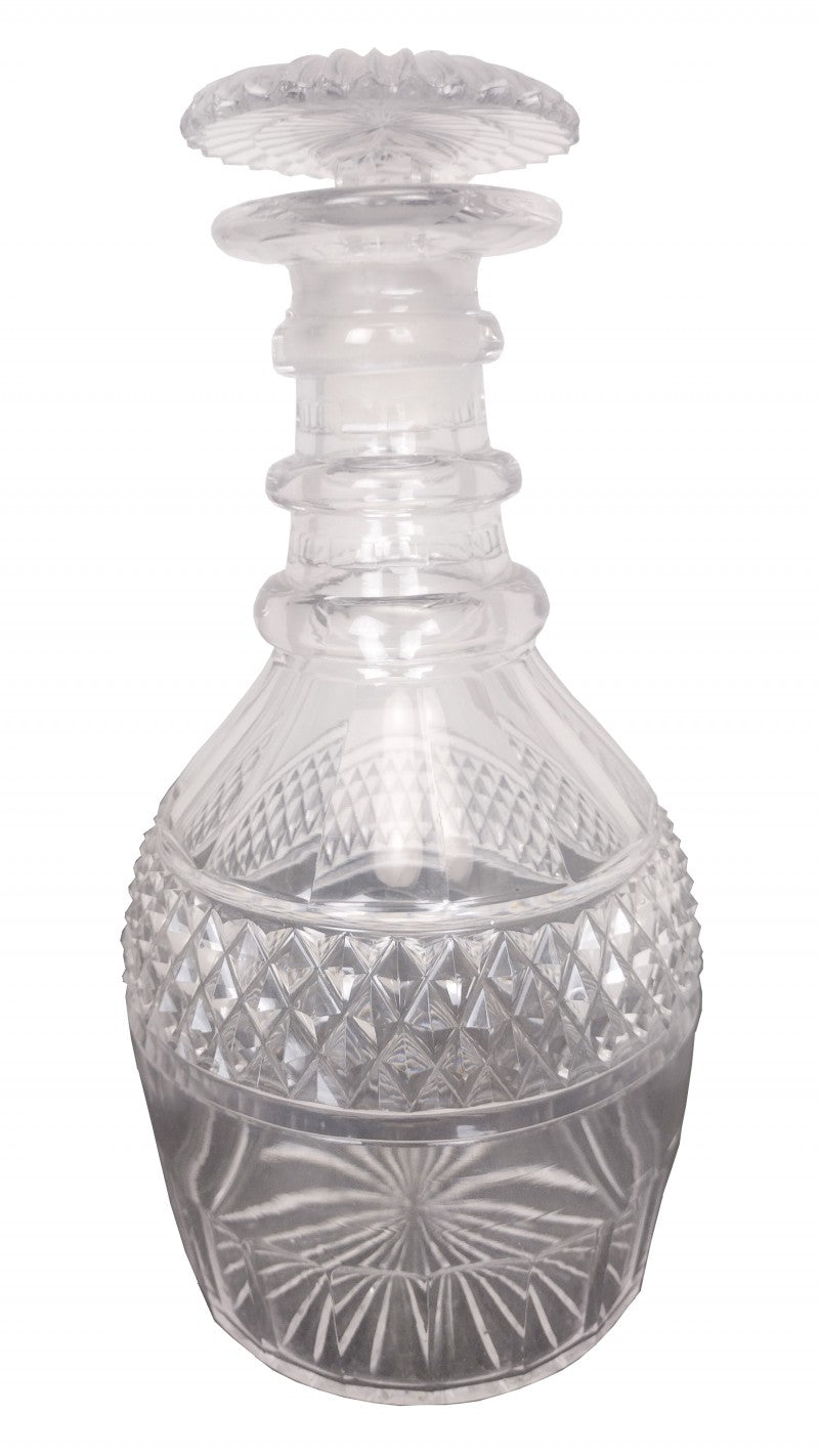Antique Cut Lead Crystal Decanter