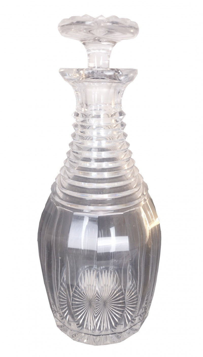 Antique Hand Cut Lead Crystal Decanter
