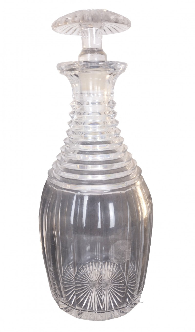 Antique Hand Cut Lead Crystal Decanter