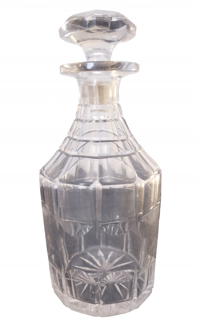 Antique Hand Cut Lead Crystal Decanter