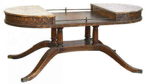 Duncan Phyfe-Inspired Sunken Center Coffee Table ca.1940
