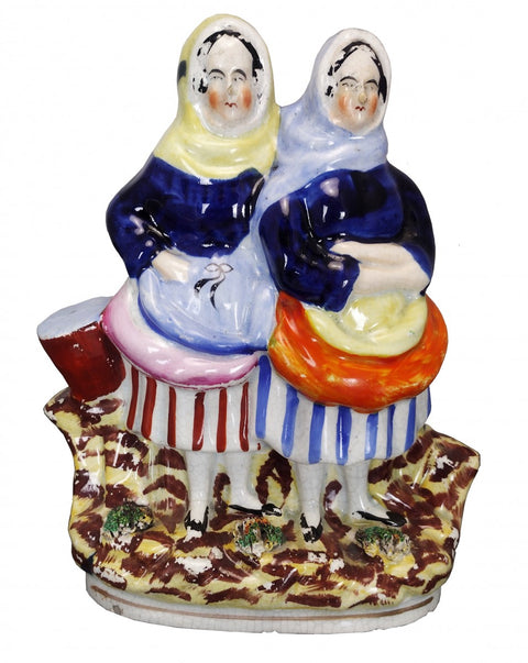 Milkmaids Antique Staffordshire Figure