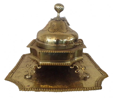 Antique Brass and Copper Brazier