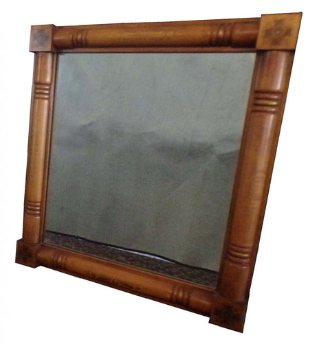 Antique Mirror with Wooden Frame