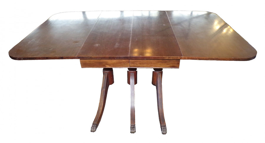 Antique Clawfooted Table with Drop Leaf
