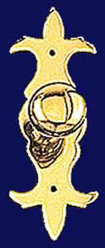 3/4" Round Brass Knob With Period Backplate