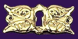 Victorian Stamped Keyhole 2 1/4" x 1"