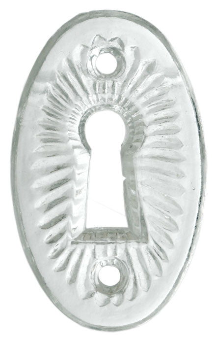 Glass Keyhole Escutcheon 2" x 1 1/4"