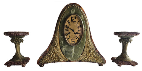 Antique Art Deco Clock Set (ANT-SR100)