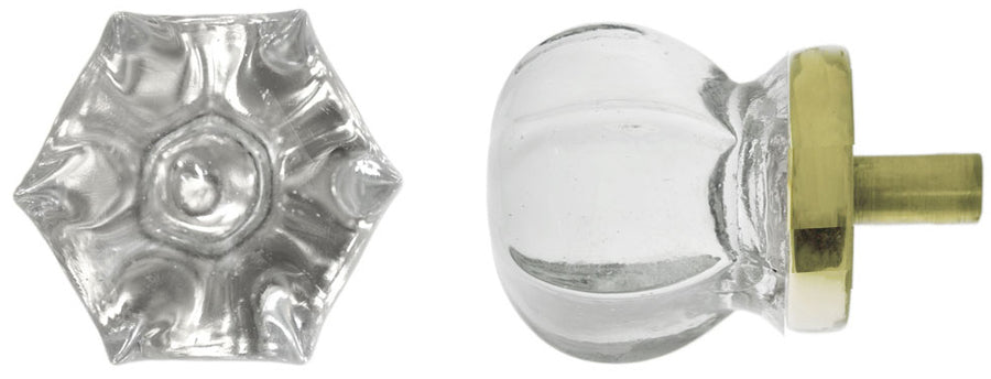 Victorian Clear Glass 7/8" Knob