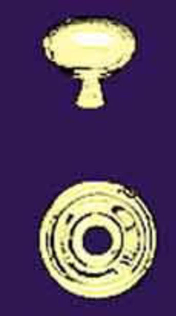 Victorian Style 1/2" Brass Knob & Washer