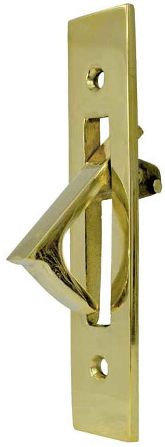 Brass Vintage Pocket Door Hidden Pull