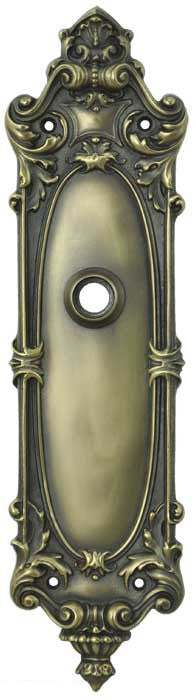 Victorian Rococo Yale Pattern Doorknob Receiver Door Plate