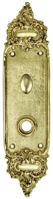 Victorian Louis Style Door Plate With Turnlatch 9 3/4" Tall