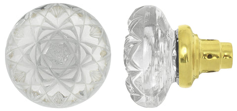 Fancy Cut Glass Doorknob Circa 1900 (L-201K)