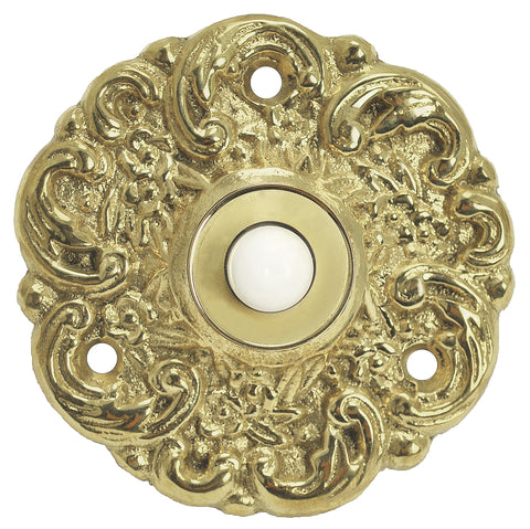 Antique Recreated Floral Electric Doorbell