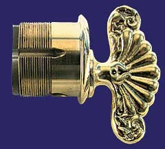 Art Nouveau Reproduction Fancy 1" Cylinder Turnlatch for Locks