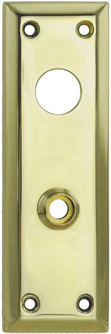 Victorian Reproduction Large 10" Tall Plain Brass Entry Door Plate