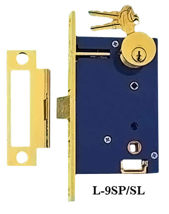 Thumblatch & Doorknob Combination Function Mortise Entry Door Lock with 2 1/2" Backset