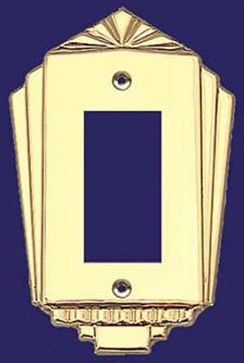 Art Deco Style GFI Outlet or Modern Rocker Switch Plate Cover