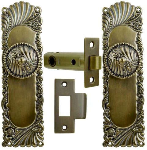 Victorian Corbin Roanoke Passage Door Plate Set