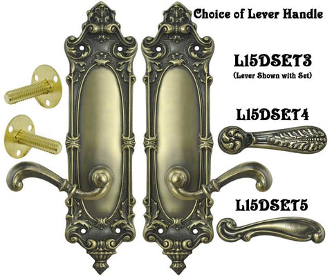 Victorian Rococo Yale Pattern with Lever Handle Dummy Set
