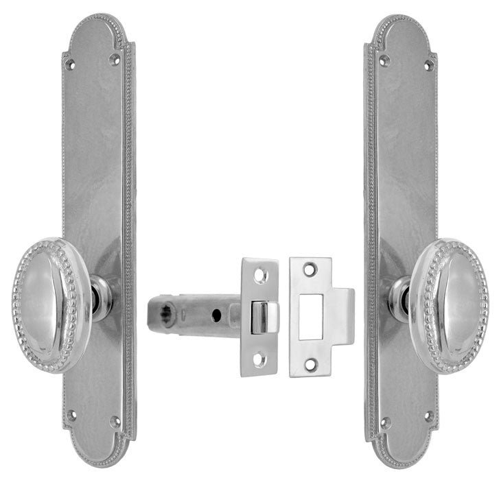 Modern Beaded Edge Low Knob Passage Door Plate Set (L49LPSET)