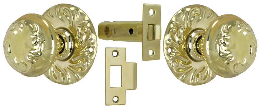 Solid Brass Tubular Passage Door Set