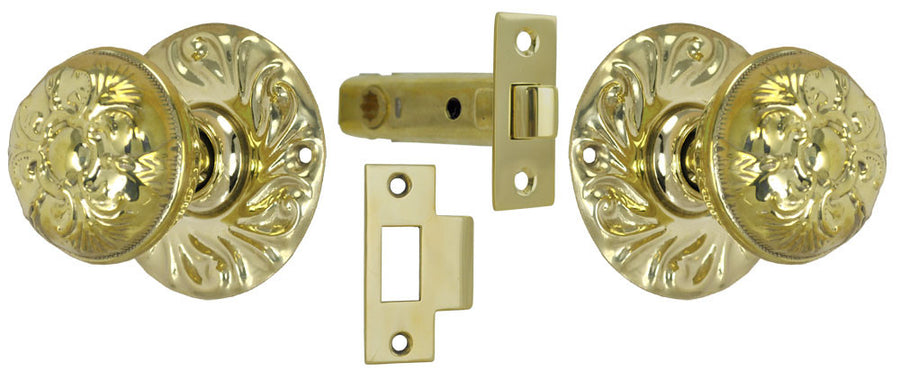 Solid Brass Tubular Passage Door Set