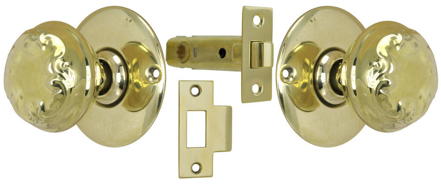 Solid Brass Tubular Passage Door Set