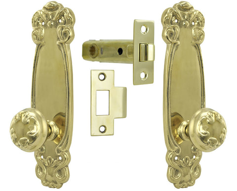 Art Nouveau Passage Door Plate Set