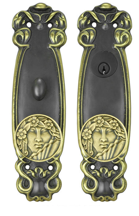 Art Nouveau Door Plate Entry set