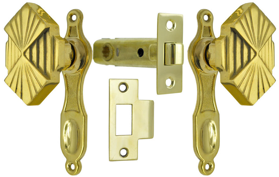 Deco Style French Door Passage Set