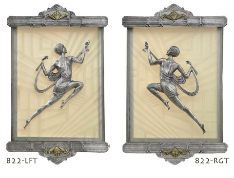 Art Deco Wall Sconces Recreated Figural Lighting from Gori Antique