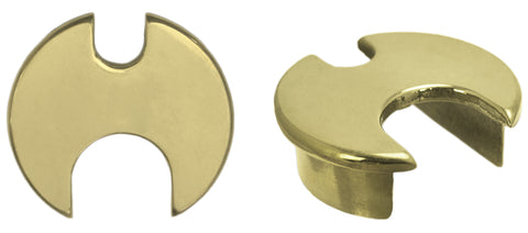 Solid Brass Cord Grommet with Large & Small Slots