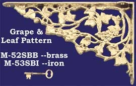 Grape & Leaf Design Large Shelf Bracket