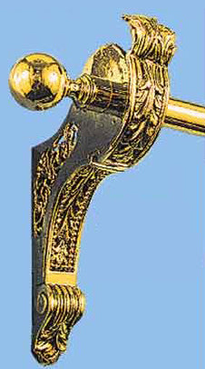 Heavy Brass Ball Curtain Rod Finial