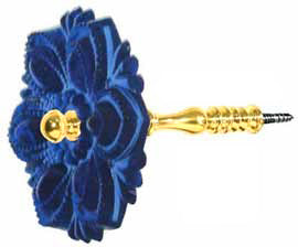 Pressed Glass Curtain Tieback Cobalt Blue