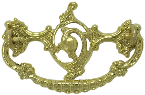 Victorian Swirl Motif Furniture Handle 3" Boring
