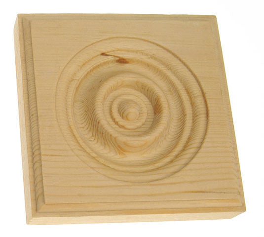 Victorian Recreated Large Turned Wood Corner Block 5 5/8" Square