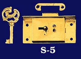 Half Mortise Lock with Key - 3" Wide By 1 1/2" Long
