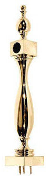 Large Brass Gallery Rail End Post