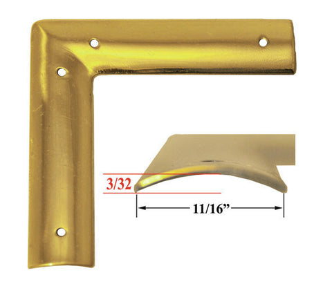 Contoured Corner Brass Trim 3"